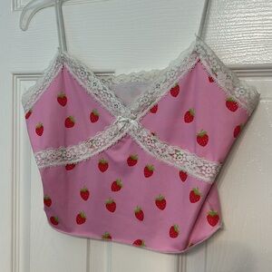 Strawberry crop-top